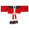 Decoratiune pentru scaun cu tematica de craciun flippy, elastica, material textil/poliester, 46 x 30 cm, rosu