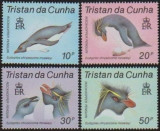 TRISTAN DA CUHNA - 1987 - FAUNA - pinguin, Nestampilat