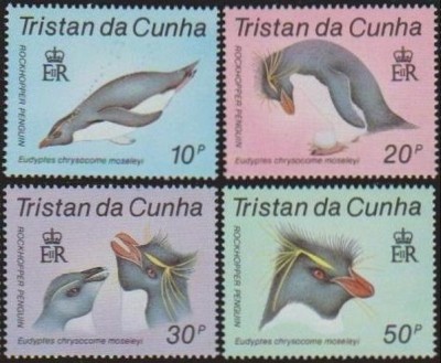 TRISTAN DA CUHNA - 1987 - FAUNA - pinguin foto