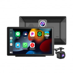 Navigatie auto multimedia MaGeCa®, Apple CarPlay/Android Auto Wireless, Display tactil 9 inch, 2 camere-2.5K fata/1080P spate, Bluetooth, Mirror Link/