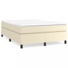 Cadru de pat, crem, 140x190 cm, piele ecologica