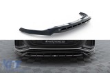 Spoiler Maxton Design versiunea 2 potrivit pentru bara din fata a Audi SQ8, Q8 S-Line 2018-2023, lac negru Performance AutoTuning