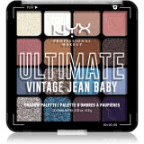 NYX Professional Makeup Ultimate Shadow Palette fard ochi culoare Vintage Jean Baby 16 buc