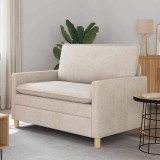 vidaXL Canapea Crem 126 x 81 x 87,5 cm Poliester 42028818