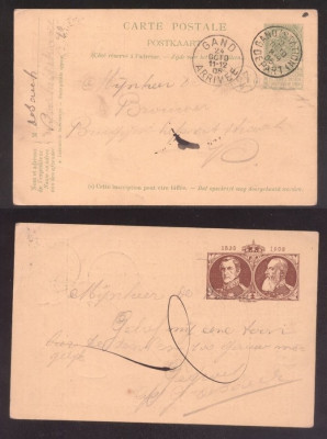 Belgium 1905 Postal History Rare Postcard Postal stationery Gand D.514 foto