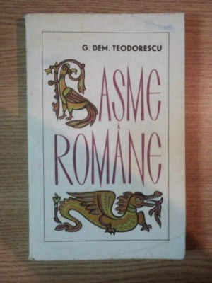 BASME ROMANE de G. DEM. TEODORESCU , 1968 foto
