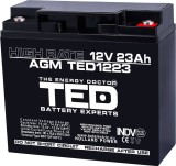 Acumulator 12V 23A AGM VRLA High Rate 181x76x167mm F3 TED Battery Expert Holland