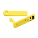 Crotalii Twintag Kerbl Galbene pentru Miei si Iezi, Numerotate 1-50, Pachet 50 Buc