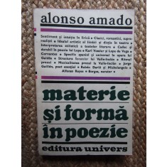 MATERIE SI FORMA IN POEZIE-ALONSO AMADO