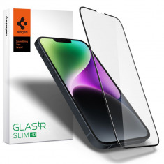 Folie de protectie Spigen Glass FC pentru Apple iPhone 13/13 Pro/14 Negru