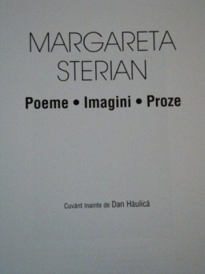 MARGARETA STERIAN. POEME / IMAGINI / PROZE 2004 foto
