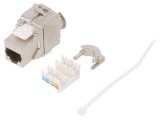 Conector RJ45 Keystone Cat 6a Ecranat 8p8c, Logilink