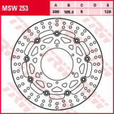 Disc fr&acirc;nă flotant față, 300/105,3x5mm 6x120mm, diametru gaură de centrare 6,5mm, spacing 0 compatibil: BMW F 450X/650/650GS/650GS (Dak.)/650GS (Serta, Trw