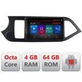 Navigatie Kia Picanto 2011-2015 E-217 Octa Core cu Android Radio Bluetooth Internet GPS WIFI DSP 4+64GB 4G CarStore Technology