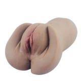 Masturbator No. 02 Vagin&amp;Anus, Material Realist TPE, Super Moale, Maro, 18 cm, Passion Labs