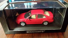 macheta volkswagen bora 1999 - minichamps, scara 1/43, noua, dealer edition. foto