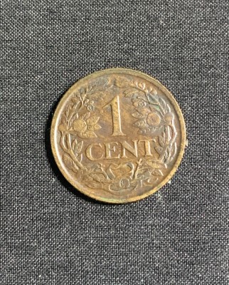 Moneda 1 cent 1922 Olanda foto
