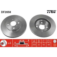 Set discuri frana Audi: 100 C3 (443), 80 B5 (8d5); Renault: 4 (R21), Super 5 (B/C40); Toyota: Corolla (E10), Corolla (E11); VW: Derby (86), Golf 3 (1