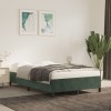 VidaXL Cadru de pat fără saltea verde &icirc;nchis 120x190 cm catifea 379531