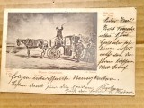 H359-CALEASCA CU CAI de Epoca-Viena 1900-Marchetator A. ZAMPIS. Paul Bayer- Dresda serie B789-Carte postala original- autentica de perioada.