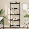 Gossi biblioteca cu 5 niveluri, negru, 60x30x154 cm, lemn prelucrat