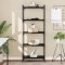 Gossi biblioteca cu 5 niveluri, negru, 60x30x154 cm, lemn prelucrat