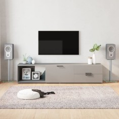 vidaXL Suporturi pentru difuzoare 2 buc, sticlă securizată, 1 st&acirc;lp