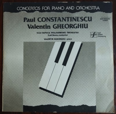 DISC LP:PAUL CONSTANTINESCU/VALENTIN GHEORGHIU-CONCERTE PT PIAN/ST-ECE03515/1987 foto