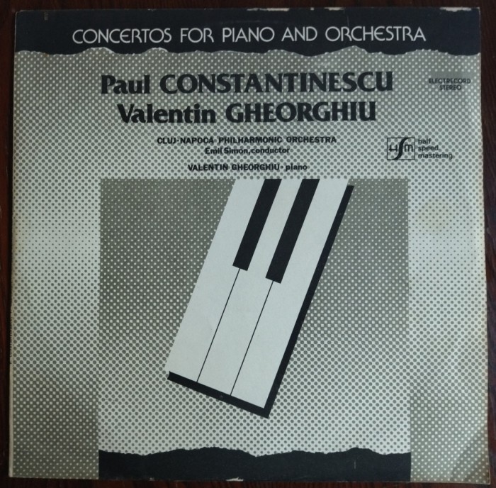 DISC LP:PAUL CONSTANTINESCU/VALENTIN GHEORGHIU-CONCERTE PT PIAN/ST-ECE03515/1987