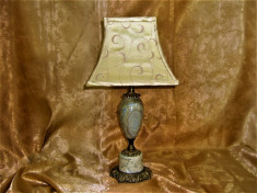 Veioza onix bronz, stil Baroc Empire, colectie, cadou, vintage foto