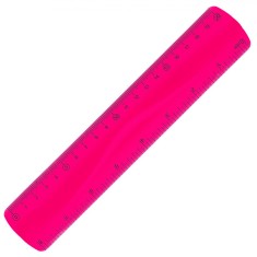 Riglă Flexibilă, Fucsia, 20cm, Plastic