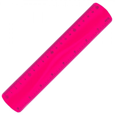 Riglă Flexibilă, Fucsia, 20cm, Plastic foto