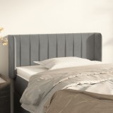 Cumpara ieftin Tăblie de pat cu aripioare gri deschis 93x16x78/88 cm catifea