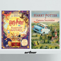 Pachet Harry Potter, ediție ilustrată (Camera secretelor, Almanah) - J.K. Rowling