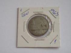 M1 C10 - Moneda foarte veche 94 - Romania - 1 leu 1963