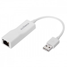 Adaptor retea USB 2.0 USB-A tata - RJ45 tata, 10/100 Mbps, alb, EU-4208 Edimax