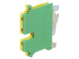 Conector &icirc;mbinare șine 0,2-4mm2 3 borne galben-verde 500V 32A