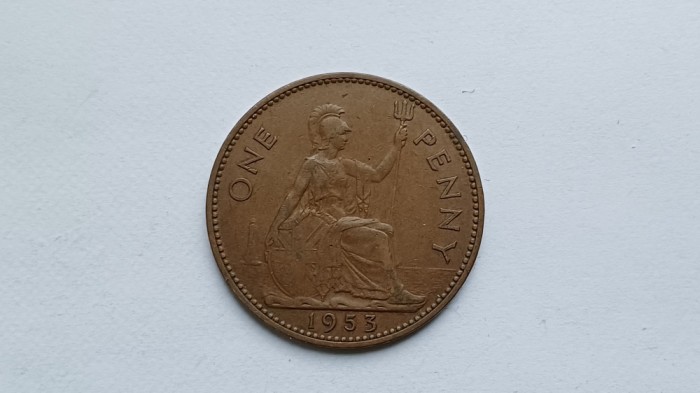 Anglia- 1 Penny 1953-Foarte rar