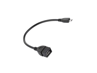 Cablu adaptor OTG, USB mama - micro USB tata, 20 cm foto