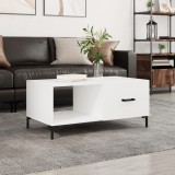 Gossi masuta de cafea, alb, 90x50x40 cm, lemn prelucrat