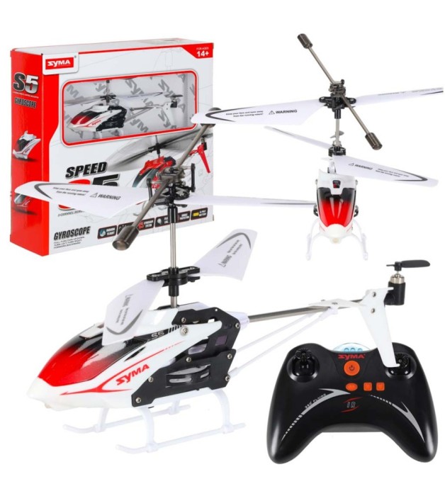 Elicopter SYMA S5 RC 3CH cu giroscop, alb