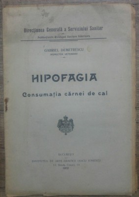 Hipofagia (consumatia carnei de cal)// 1912 foto