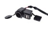 Priza Auto 12V + Suport Moto cu 2 Porturi USB, Cablu 1.5m - Incarcator Bricheta Auto Universal