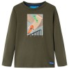 Tricou pentru copii cu m&acirc;neci lungi, kaki, 92