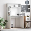 VidaXL Birou cu raft cu depozitare Alb 91 x 50 x 149 cm Lemn compozit 869258