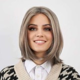 Perucă bob modernă blondă caramel Noelle