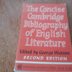 The concise Cambridge bibliography of english literature(600-1950),-1966