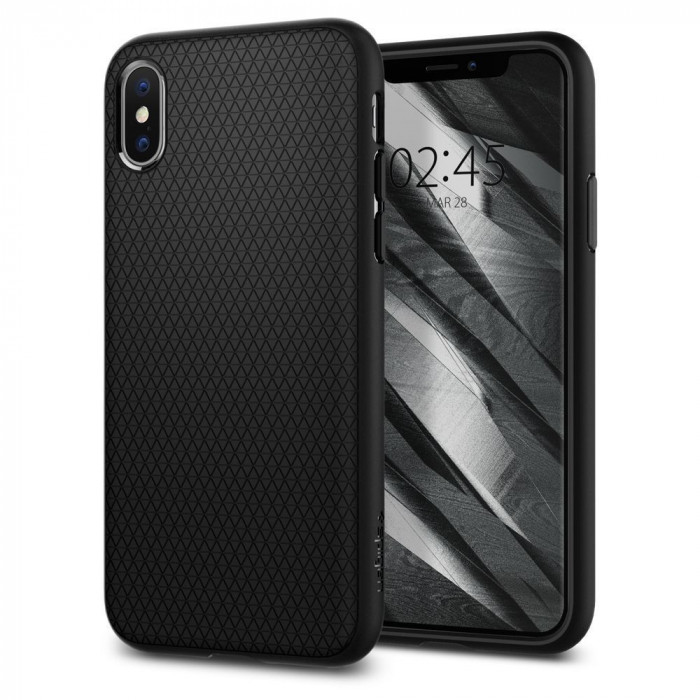 Husa Spigen Liquid Air pentru Apple iPhone X/XS Negru Mat