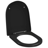 Cumpara ieftin Capac WC cu inchidere silentioasa, eliberare rapida, negru