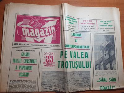 magazin 14 august 1971-art. si foto cabana balea lac,combinatul fibre savinesti foto